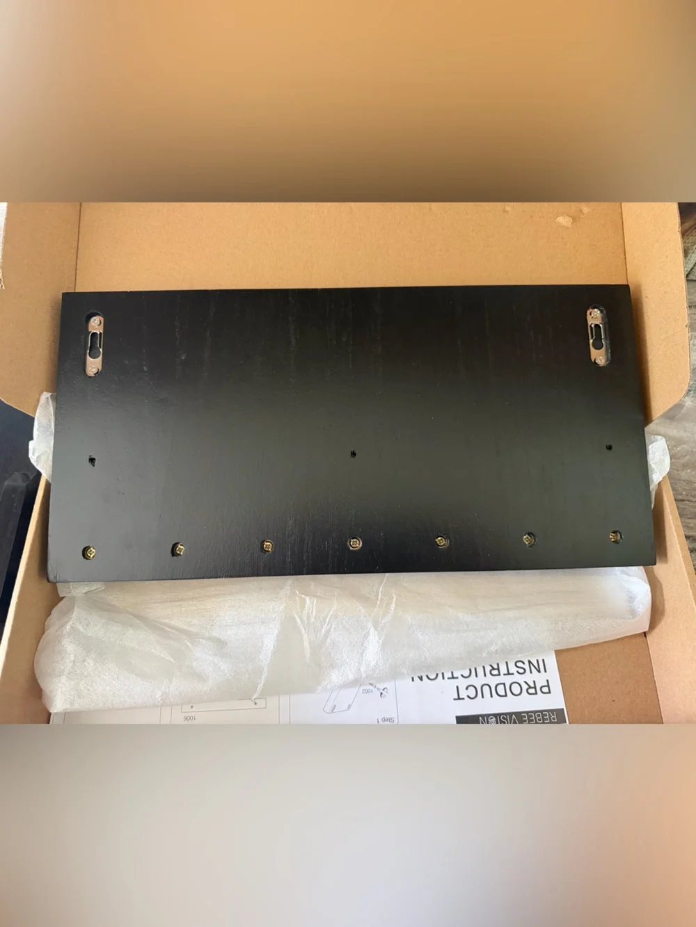Black Wall-Mounted Hook Rack